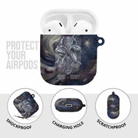 Egyptian Heh and Hauhet AirPods Case Serpent Duo Design Cosmic Infinity and Eternal Balance Motif