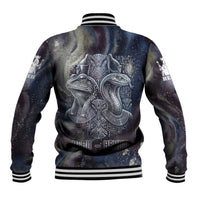 Egyptian Heh and Hauhet Baseball Jacket Serpent Duo Design Cosmic Infinity and Eternal Balance Motif