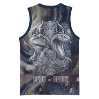 Egyptian Heh and Hauhet Basketball Jersey Serpent Duo Design Cosmic Infinity and Eternal Balance Motif