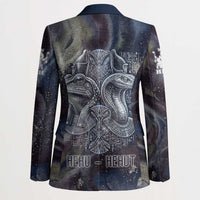 Egyptian Heh and Hauhet Blazer Serpent Duo Design Cosmic Infinity and Eternal Balance Motif
