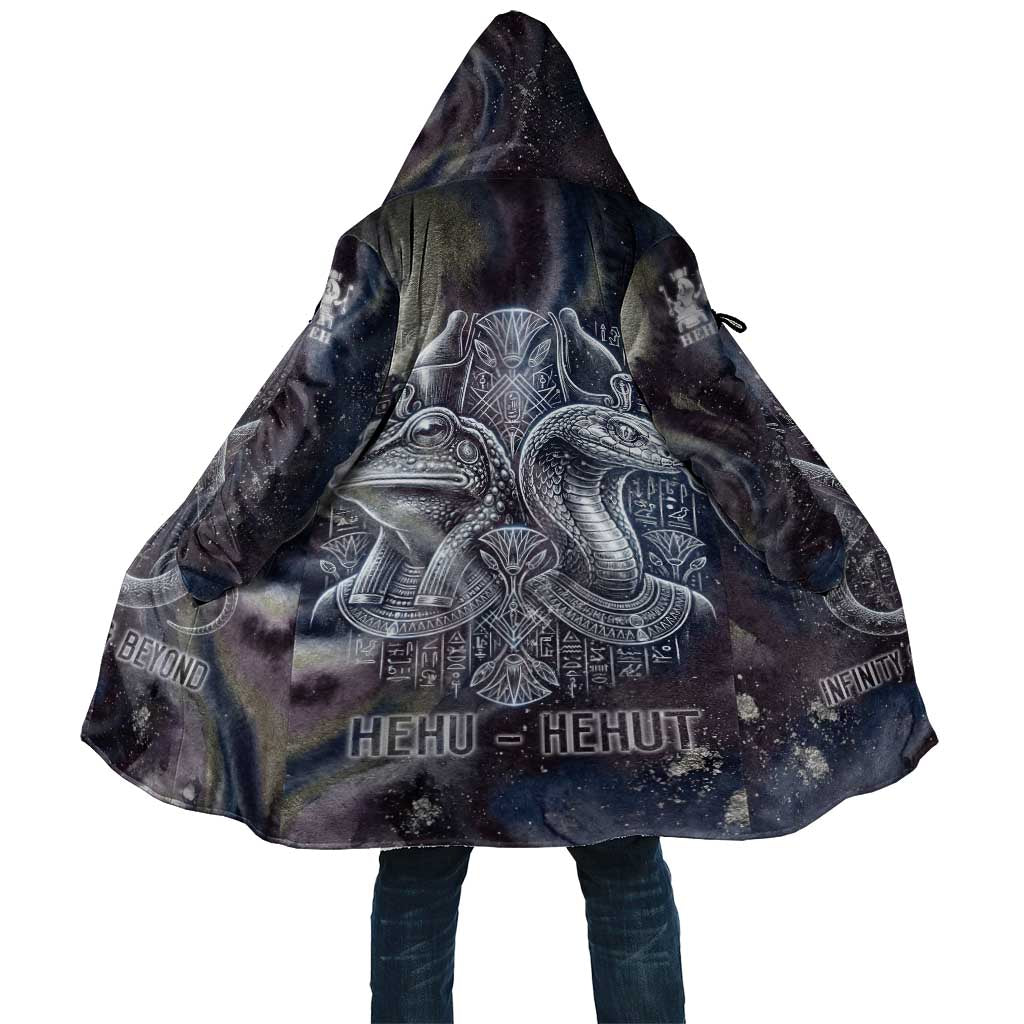 Egyptian Heh and Hauhet Cloak Serpent Duo Design Cosmic Infinity and Eternal Balance Motif