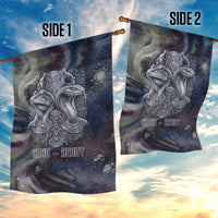Egyptian Heh and Hauhet Garden Flag Serpent Duo Design Cosmic Infinity and Eternal Balance Motif