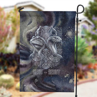 Egyptian Heh and Hauhet Garden Flag Serpent Duo Design Cosmic Infinity and Eternal Balance Motif