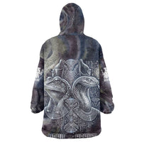 Egyptian Heh and Hauhet Kid Wearable Blanket Hoodie Serpent Duo Design Cosmic Infinity and Eternal Balance Motif