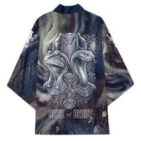 Egyptian Heh and Hauhet Kimono Serpent Duo Design Cosmic Infinity and Eternal Balance Motif