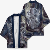 Egyptian Heh and Hauhet Kimono Serpent Duo Design Cosmic Infinity and Eternal Balance Motif