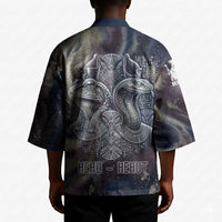Egyptian Heh and Hauhet Kimono Serpent Duo Design Cosmic Infinity and Eternal Balance Motif