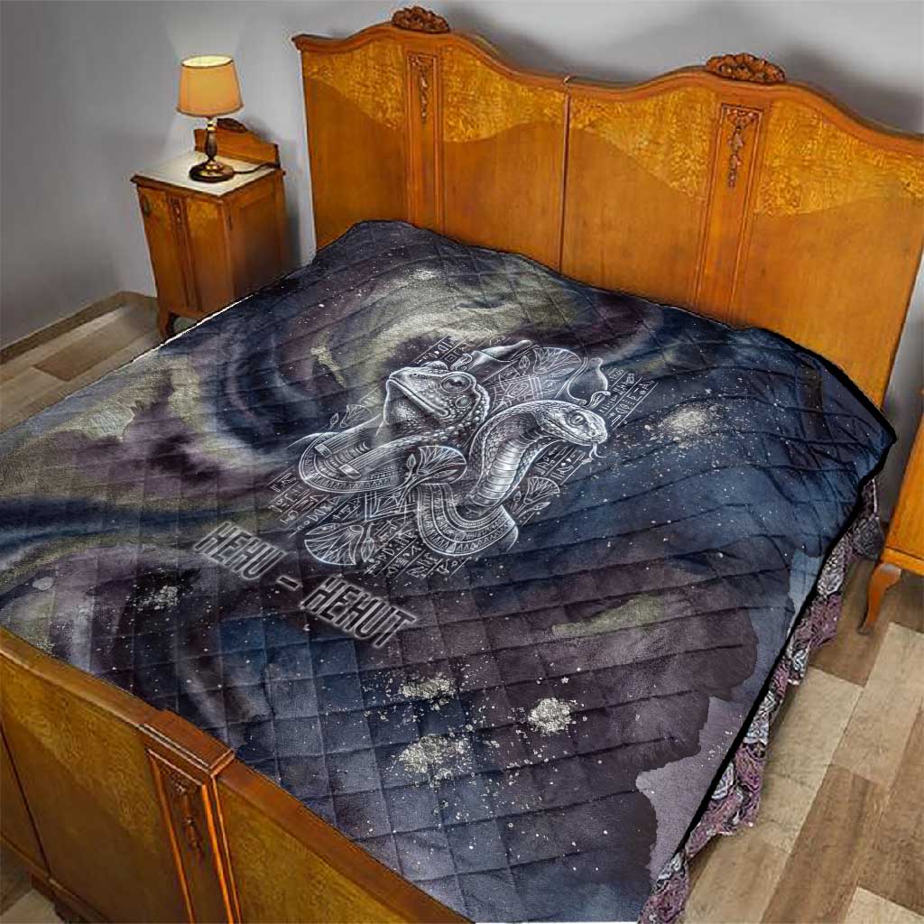 Egyptian Heh and Hauhet Quilt Serpent Duo Design Cosmic Infinity and Eternal Balance Motif