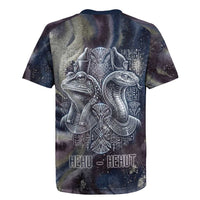 Egyptian Heh and Hauhet Rugby Jersey Serpent Duo Design Cosmic Infinity and Eternal Balance Motif