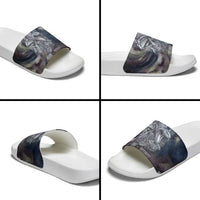 Egyptian Heh and Hauhet Slide Sandals Serpent Duo Design Cosmic Infinity and Eternal Balance Motif