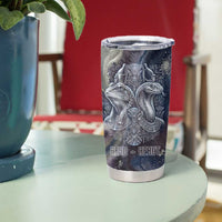 Egyptian Heh and Hauhet Tumbler Cup Serpent Duo Design Cosmic Infinity and Eternal Balance Motif