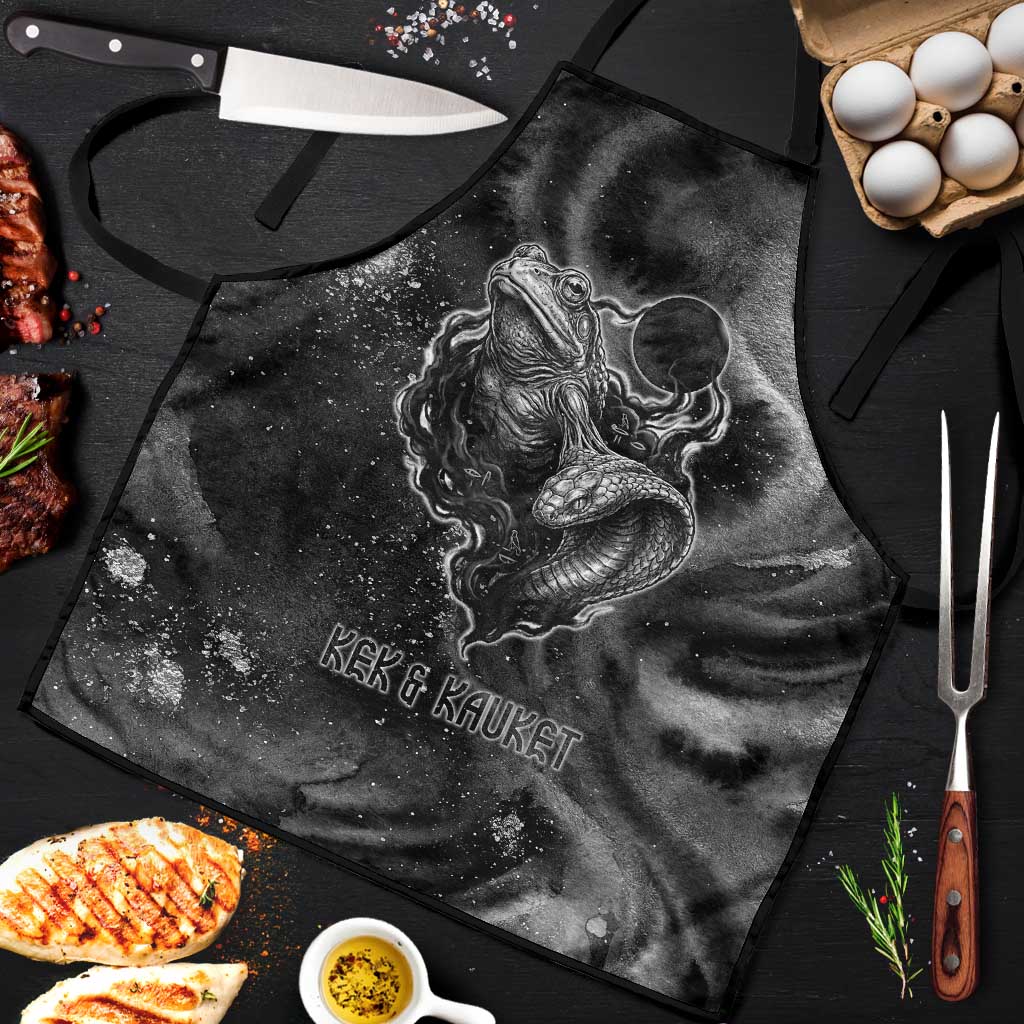 Kek and Kauket Egyptian Apron Primordial Darkness Design Cosmic Frogs and Serpents