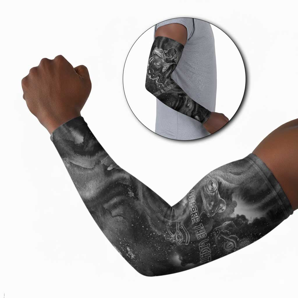 Kek and Kauket Egyptian Arm Sleeves Primordial Darkness Design Cosmic Frogs and Serpents