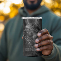 Kek and Kauket Egyptian 4 in 1 Can Cooler Tumbler Primordial Darkness Design Cosmic Frogs and Serpents
