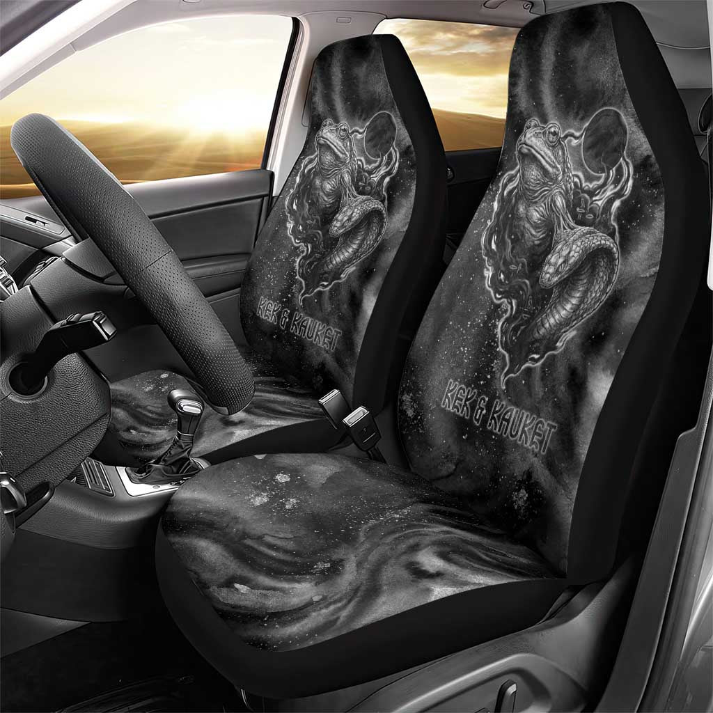 Kek and Kauket Egyptian Car Seat Cover Primordial Darkness Design Cosmic Frogs and Serpents
