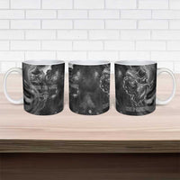 Kek and Kauket Egyptian Ceramic Mug Primordial Darkness Design Cosmic Frogs and Serpents