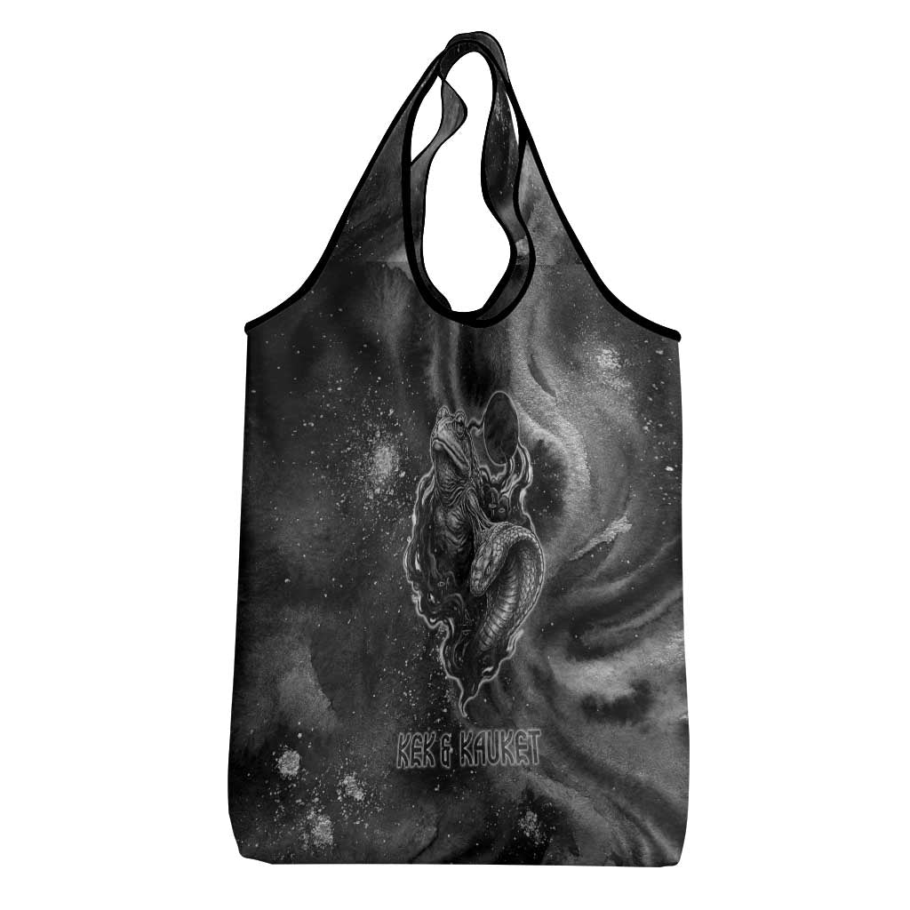 Kek and Kauket Egyptian Grocery Bag Primordial Darkness Design Cosmic Frogs and Serpents