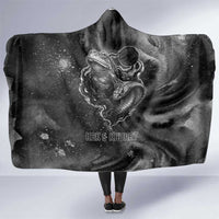 Kek and Kauket Egyptian Hooded Blanket Primordial Darkness Design Cosmic Frogs and Serpents
