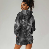 Kek and Kauket Egyptian Hoodie Dress Primordial Darkness Design Cosmic Frogs and Serpents