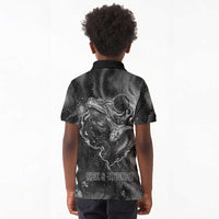 Kek and Kauket Egyptian Kid Polo Shirt Primordial Darkness Design Cosmic Frogs and Serpents