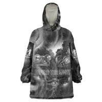 Kek and Kauket Egyptian Kid Wearable Blanket Hoodie Primordial Darkness Design Cosmic Frogs and Serpents