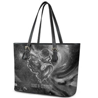 Kek and Kauket Egyptian Leather Tote Bag Primordial Darkness Design Cosmic Frogs and Serpents