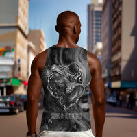 Kek and Kauket Egyptian Men Tank Top Primordial Darkness Design Cosmic Frogs and Serpents