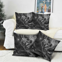Kek and Kauket Egyptian Pillow Cover Primordial Darkness Design Cosmic Frogs and Serpents