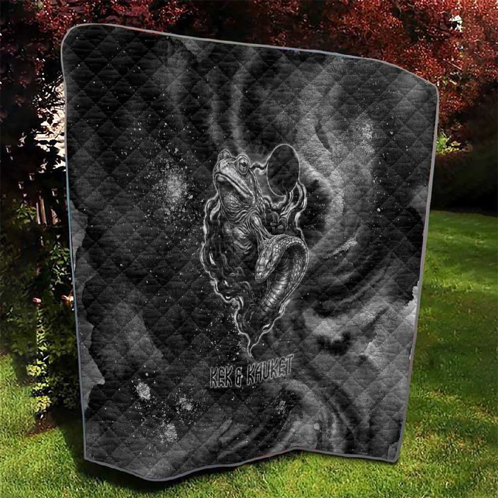 Kek and Kauket Egyptian Quilt Primordial Darkness Design Cosmic Frogs and Serpents
