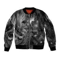Kek and Kauket Egyptian Sleeve Zip Bomber Jacket Primordial Darkness Design Cosmic Frogs and Serpents