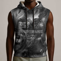 Kek and Kauket Egyptian Sleeveless Hoodie Primordial Darkness Design Cosmic Frogs and Serpents