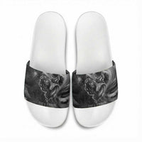 Kek and Kauket Egyptian Slide Sandals Primordial Darkness Design Cosmic Frogs and Serpents