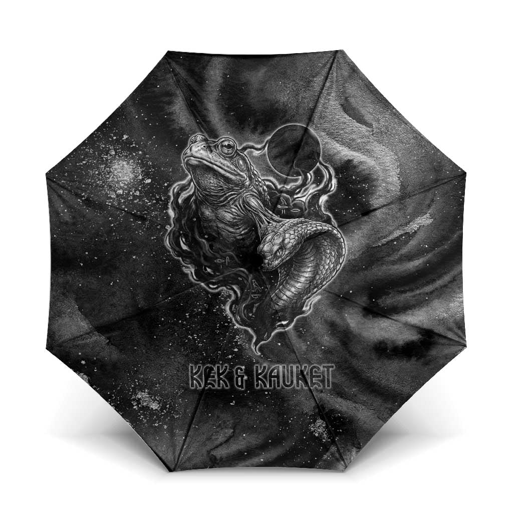 Kek and Kauket Egyptian Umbrella Primordial Darkness Design Cosmic Frogs and Serpents