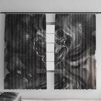 Kek and Kauket Egyptian Window Curtain Primordial Darkness Design Cosmic Frogs and Serpents