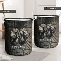 Egypt Kek and Kauket Laundry Basket Ancient Void Theme with Frog and Serpent Duality