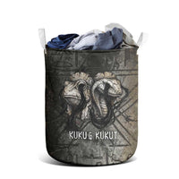 Egypt Kek and Kauket Laundry Basket Ancient Void Theme with Frog and Serpent Duality