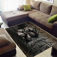 Egypt Kek and Kauket Area Rug Ancient Void Theme with Frog and Serpent Duality