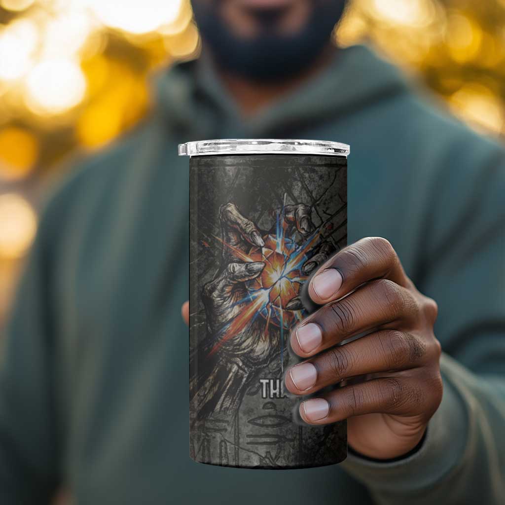 Egypt Kek and Kauket 4 in 1 Can Cooler Tumbler Ancient Void Theme with Frog and Serpent Duality