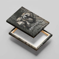 Egypt Kek and Kauket Canvas Wall Art Ancient Void Theme with Frog and Serpent Duality