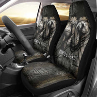 Egypt Kek and Kauket Car Seat Cover Ancient Void Theme with Frog and Serpent Duality