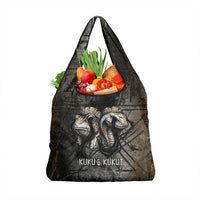 Egypt Kek and Kauket Grocery Bag Ancient Void Theme with Frog and Serpent Duality