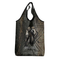Egypt Kek and Kauket Grocery Bag Ancient Void Theme with Frog and Serpent Duality