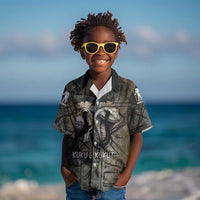 Egypt Kek and Kauket Kid Hawaiian Shirt Ancient Void Theme with Frog and Serpent Duality