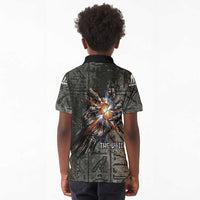 Egypt Kek and Kauket Kid Polo Shirt Ancient Void Theme with Frog and Serpent Duality