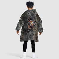 Egypt Kek and Kauket Kid Wearable Blanket Hoodie Ancient Void Theme with Frog and Serpent Duality