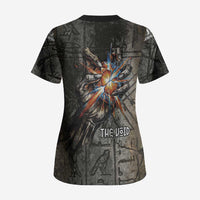 Egypt Kek and Kauket Scrub Top Ancient Void Theme with Frog and Serpent Duality