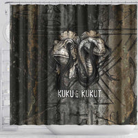 Egypt Kek and Kauket Shower Curtain Ancient Void Theme with Frog and Serpent Duality