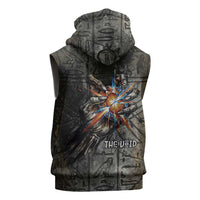 Egypt Kek and Kauket Sleeveless Hoodie Ancient Void Theme with Frog and Serpent Duality