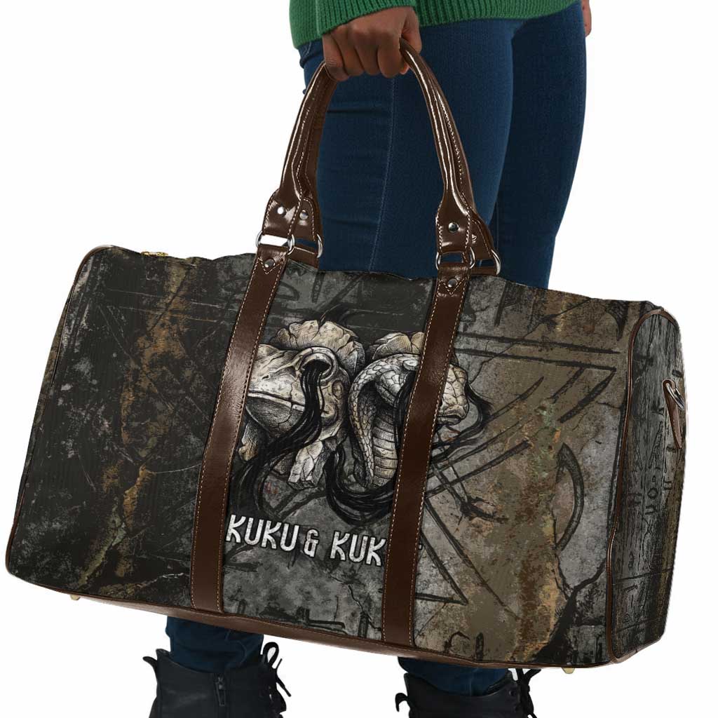 Egypt Kek and Kauket Travel Bag Ancient Void Theme with Frog and Serpent Duality