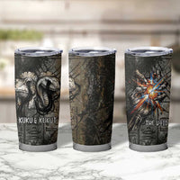 Egypt Kek and Kauket Tumbler Cup Ancient Void Theme with Frog and Serpent Duality